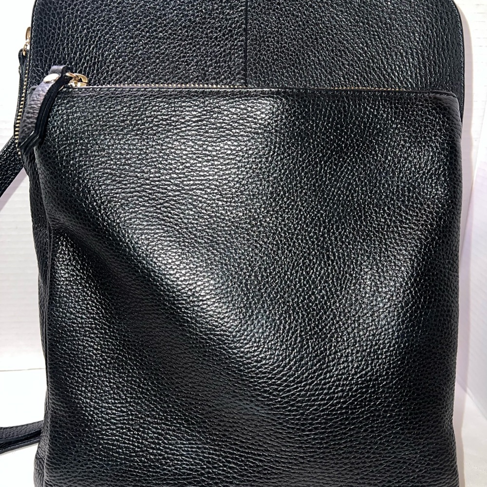 🔥🔥🔥 L.Credi Italian Pebbled Leather Convertible Backpack Crossbody Shoulder Bag - Picture 3 of 10